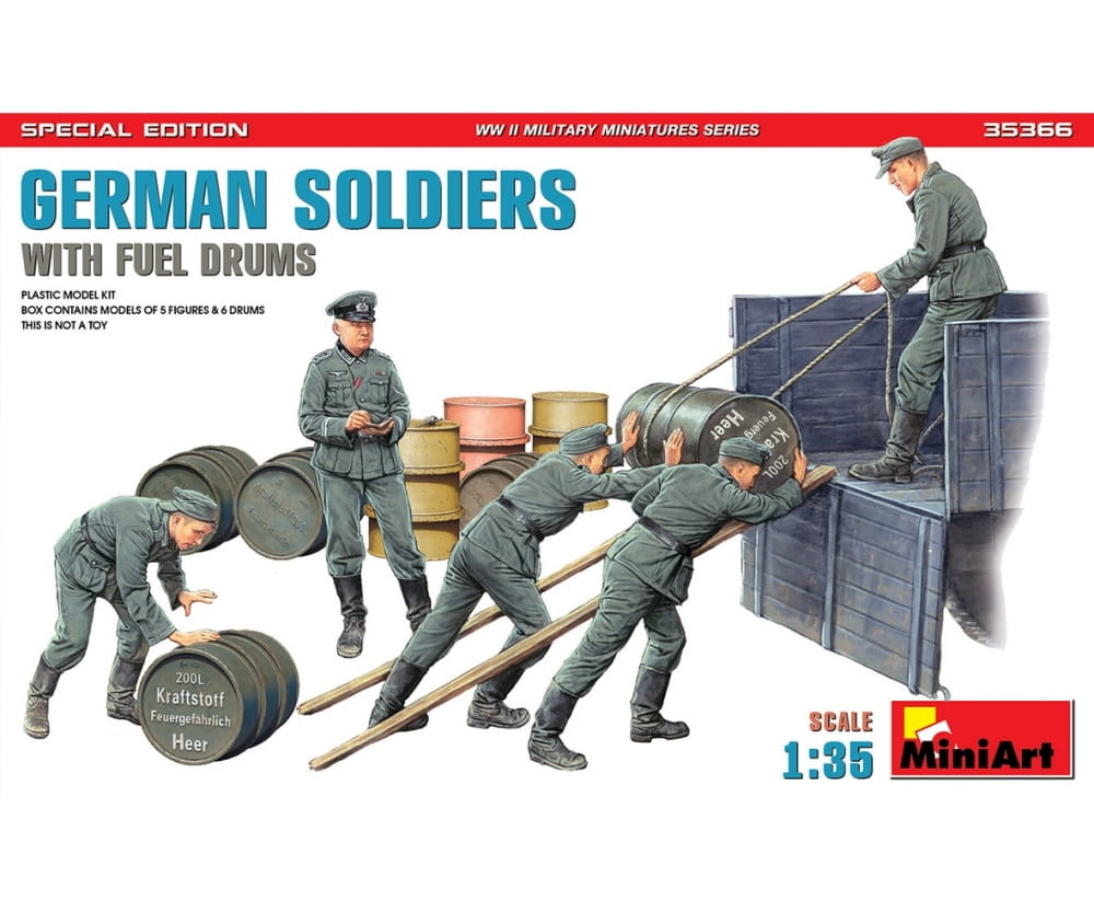 MiniArt 1_35 Figuren Soldaten m_ Kraftstofffaes. _5_ Plastik Modellbau - RC-Zubehoer