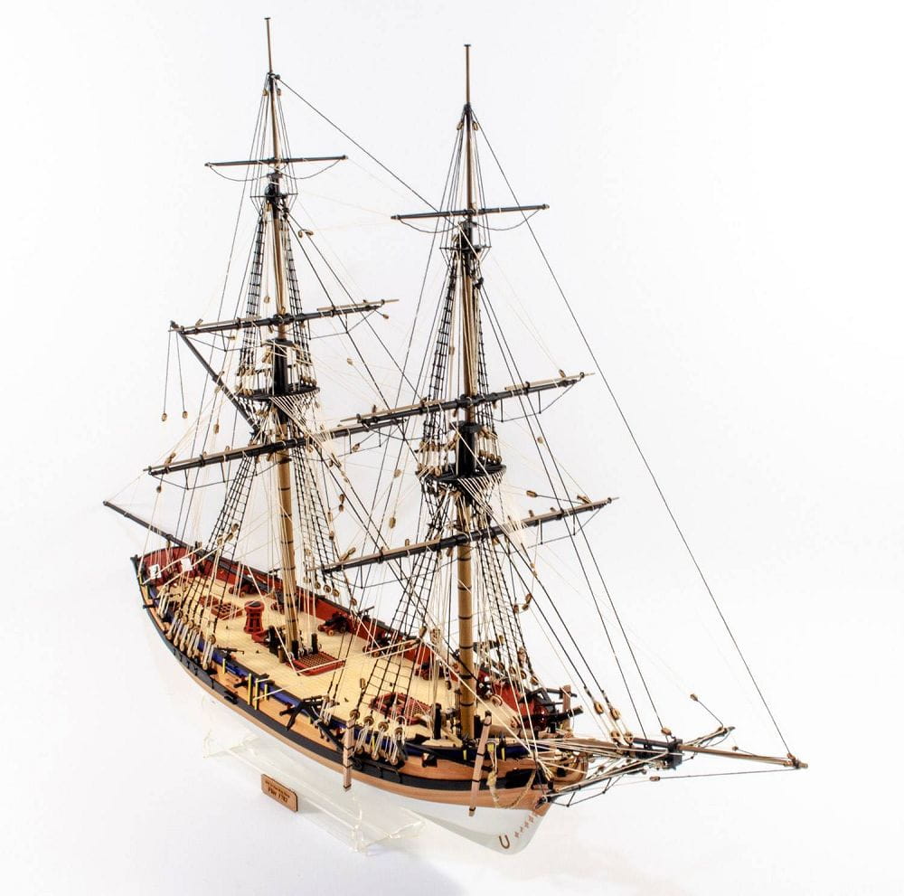 HMS Flirt Bausatz 1_64_ historisches Modell der 14-Kanonen Brigg-Sloop von 1782