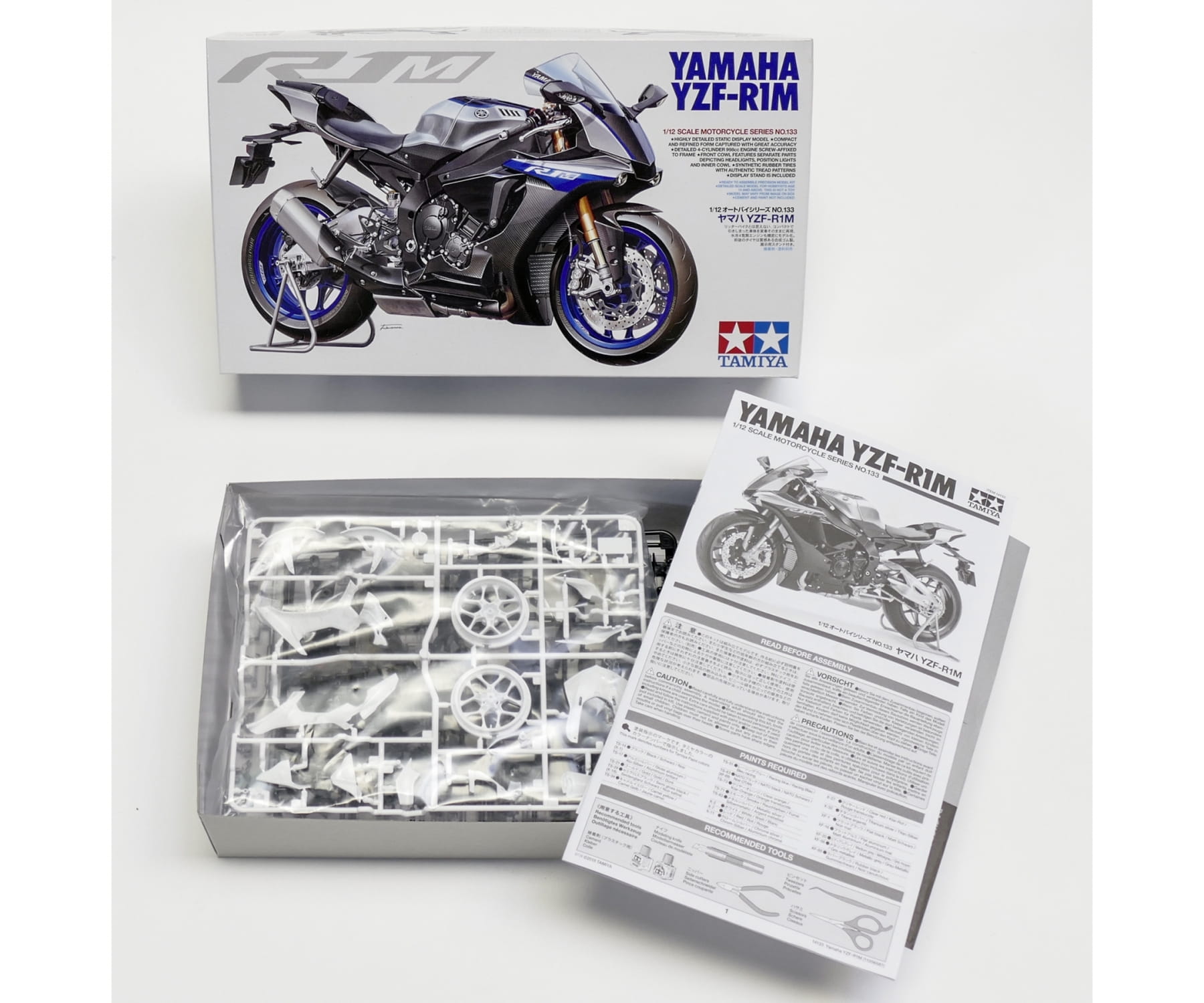 Tamiya Yamaha YZF-R1M Motorrad 1:12 Plastik Modellbau Bausatz