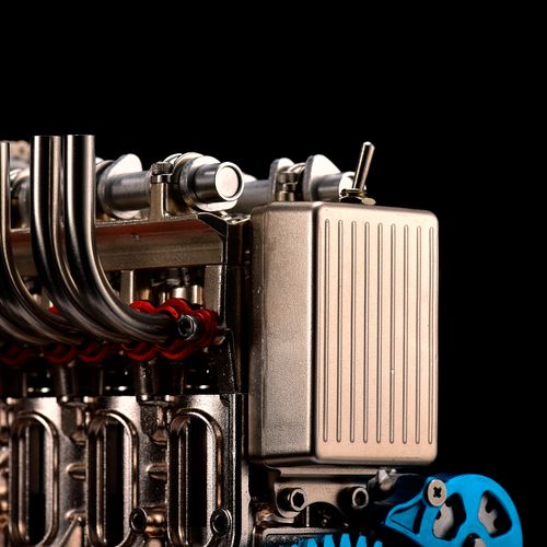 Thicon Motor 4-Zylinder Metall Bausatz Motorblock in champagner - RC-Zubehoer