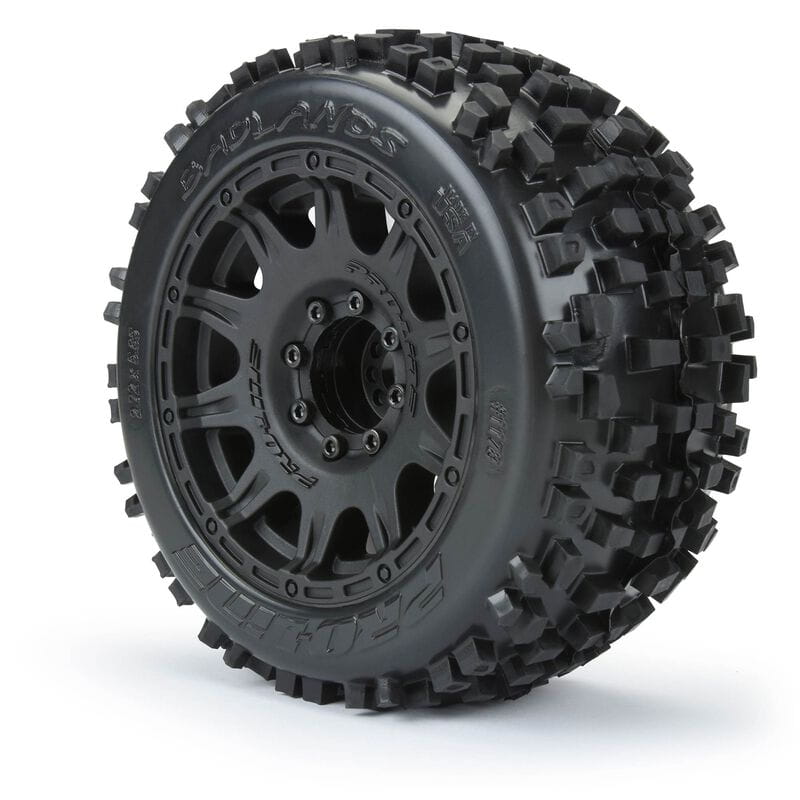 Proline Badlands 3.8 Reifen mit Felgen MTD Raid 8x32 Wheels 17mm MT