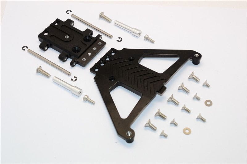 GPM Alu Chassisplatte unten hinten sw fuer Traxxas Slash 4x4 LCG_ Rally - RC-Zubehoer