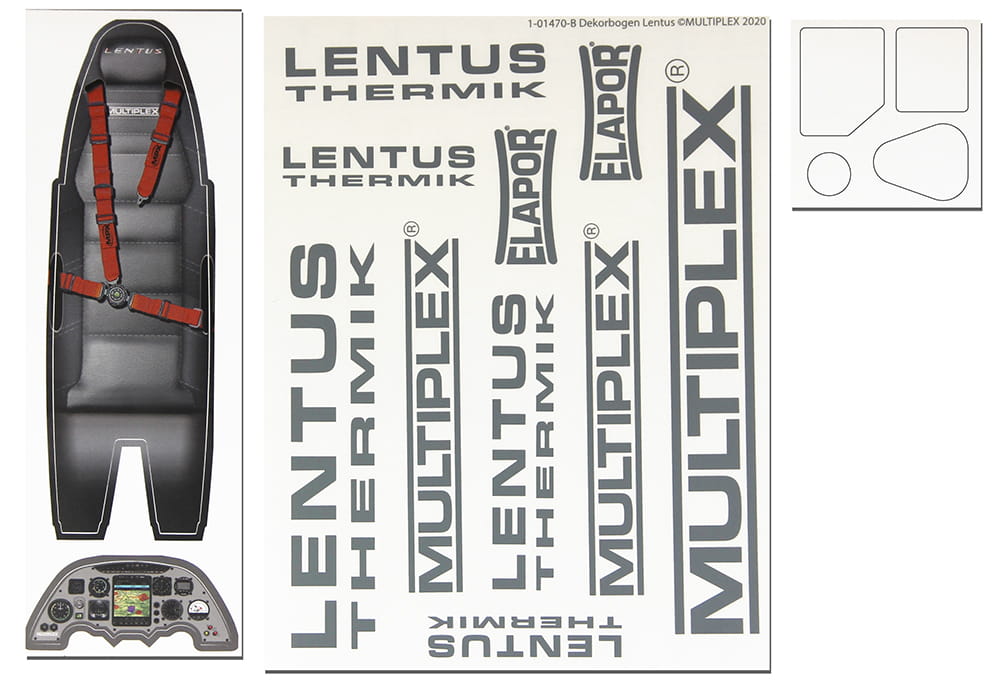 Multiplex Dekorbogen Lentus _3-tlg._ - RC-Zubehoer