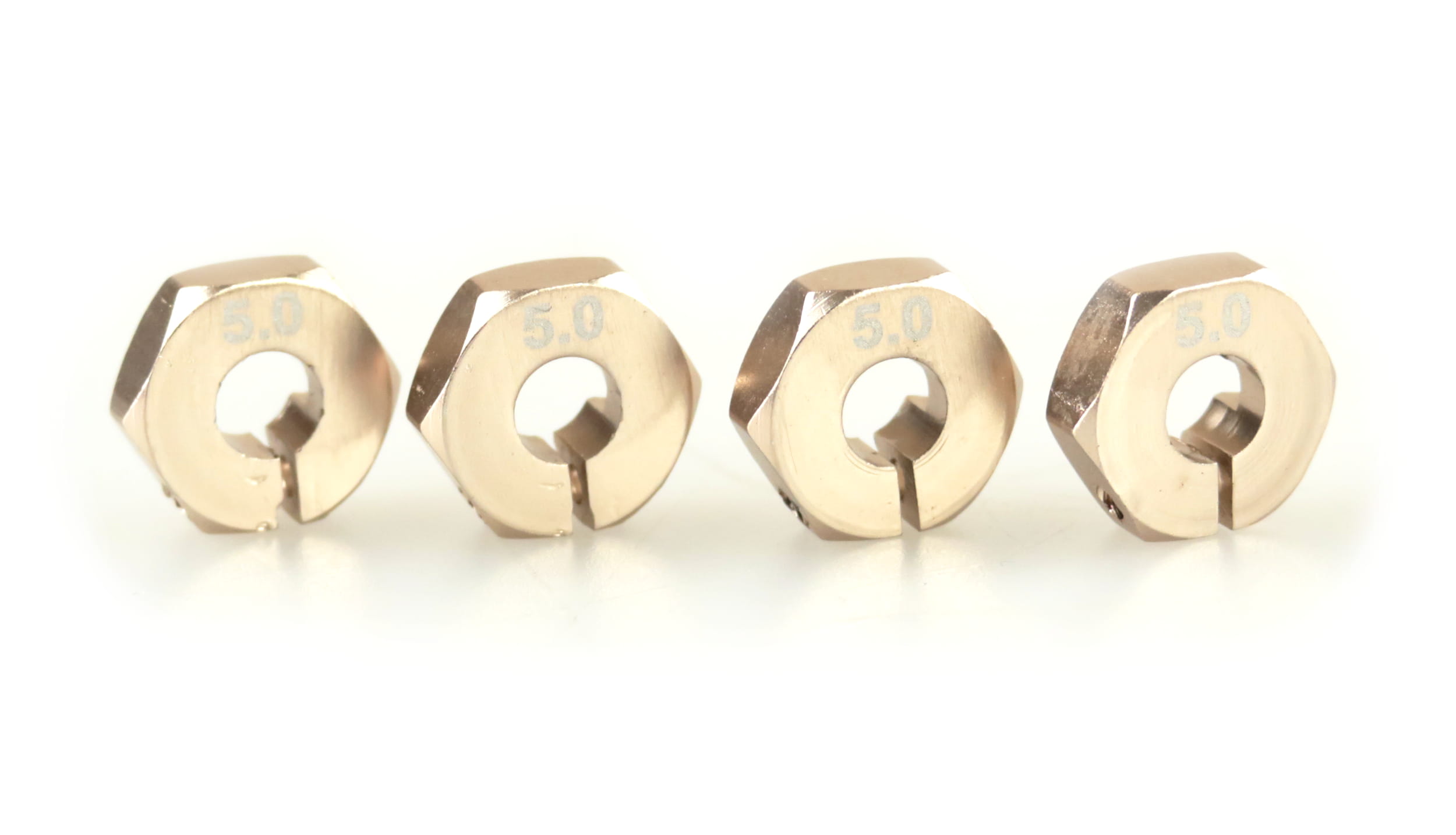 Amewi Radmitnehmer Aluminium, 12mm Gold, Schraubbar, 4 Stück