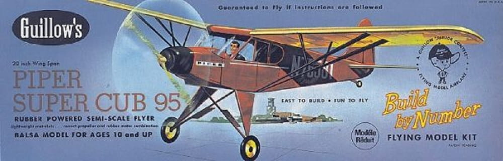 Guillow's Freiflugmodell Piper Super Cub Wurfgleiter Holz Balsabausatz Guillow's Freiflugmodell Piper Super Cub Wurfgleiter Holz Balsabausatz