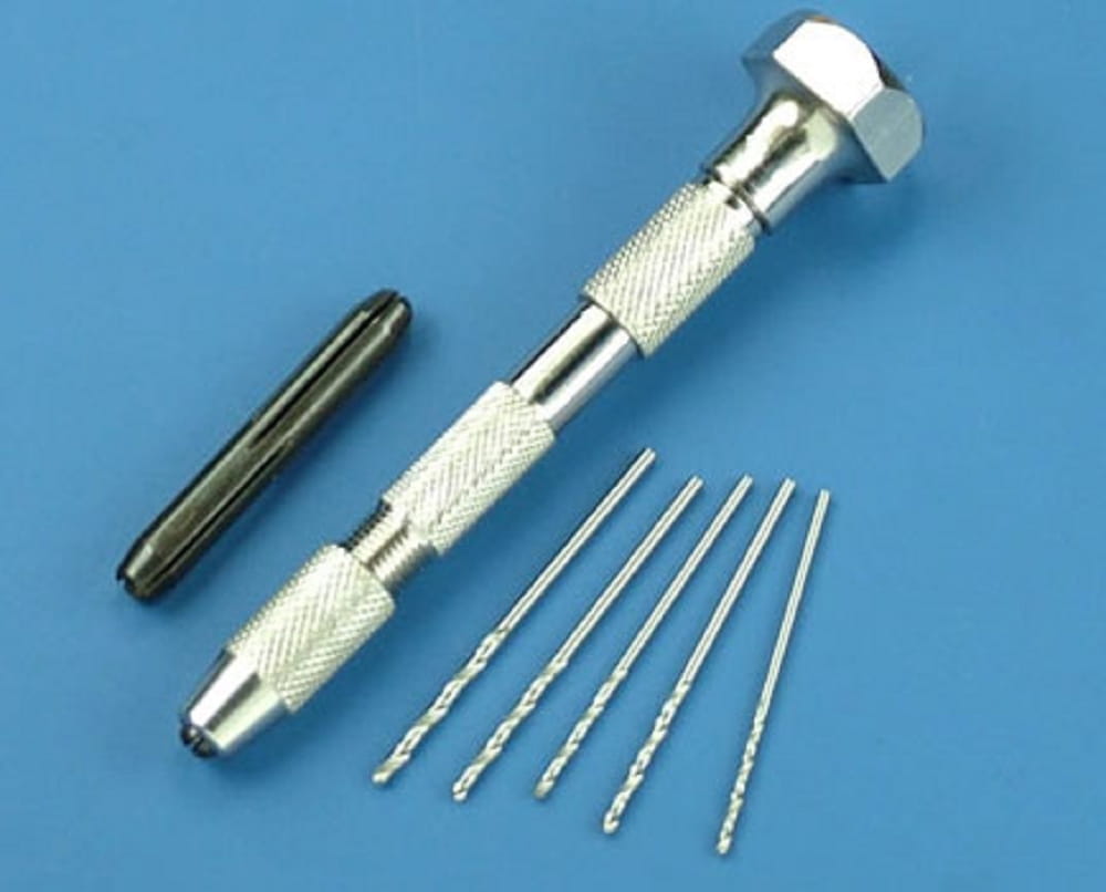 Krick Handbohrfutter m.4 Einsaetzen _ 5 Bohrer - RC-Zubehoer