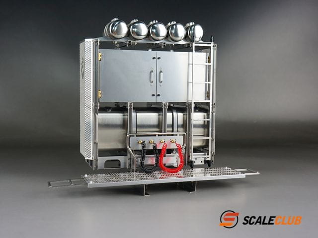 ScaleClub 1:14 Schwerlastturm V8 Scania Edelstahl mit Türen unlackiert