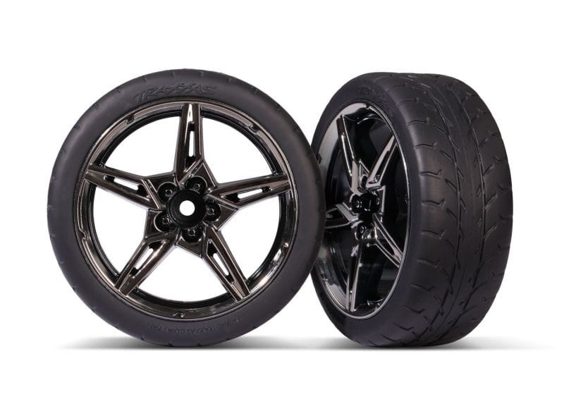 Traxxas Response-Reifen Auf Felge Vo 1.9 Split-Spoke Schwarz_Chrome - RC-Zubehoer