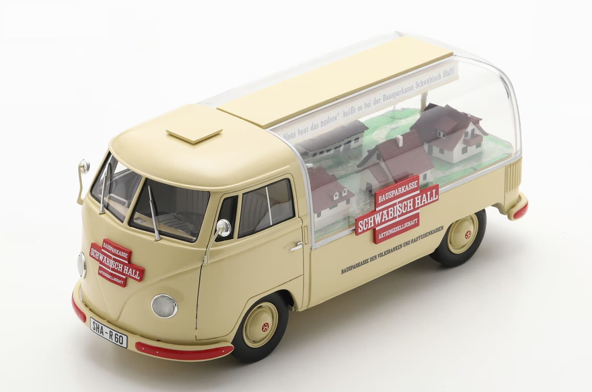 Schuco VW T1 Werbe-Bus Schwaebisch Hall 1_18 Sammlermodell