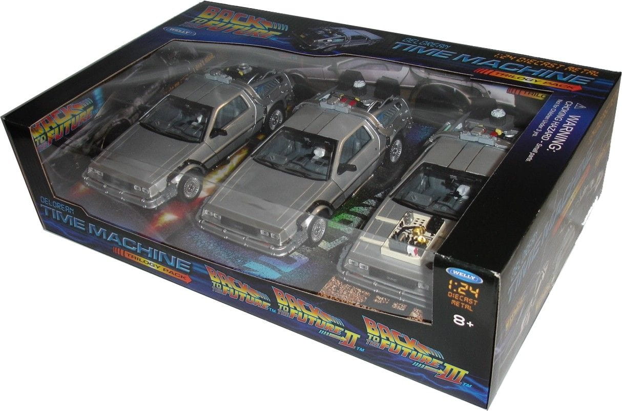 Welly DeLorean Trilogy Pack Modellauto Zurueck in die Zukunft