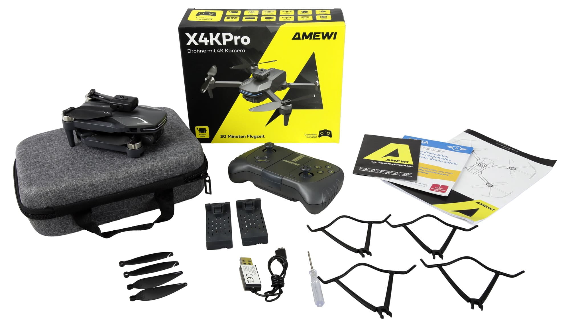 Amewi X4KPro Brushless Drohne mit schwenkbarer 4K Kamera