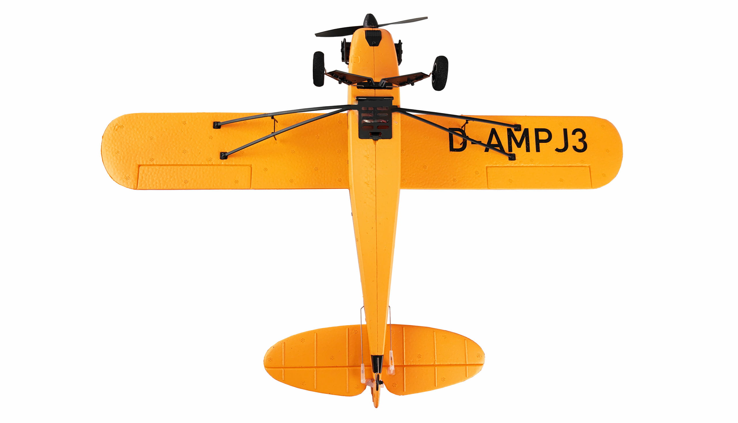 Amewi RC Flugzeug Piper J-3 Cup mit Gyro 3-Kanal BNF gelb