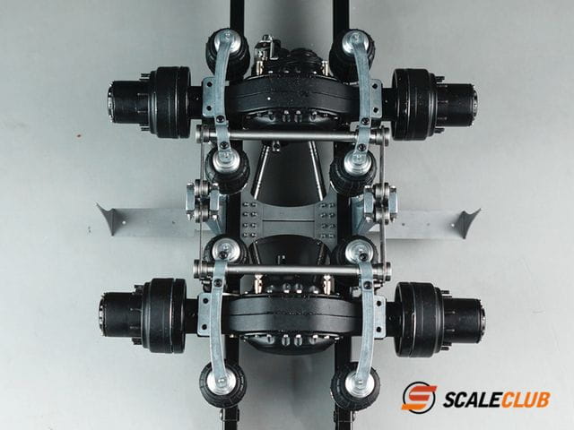ScaleClub 1_14 Tandem-Achsaufhaengung mit Lufederattrappen - RC-Zubehoer
