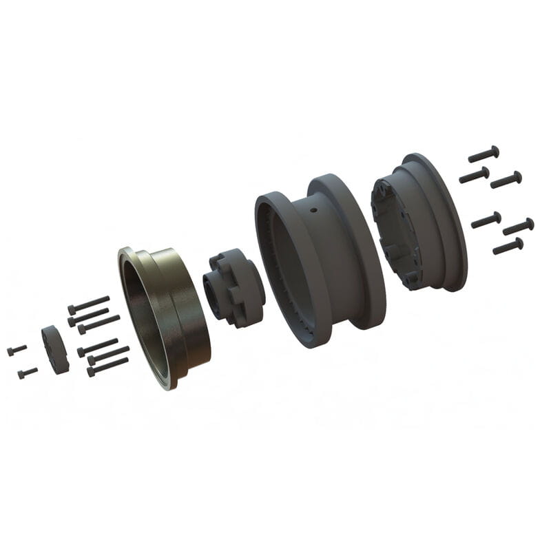 Proline 1_6 Black Rhino Armory Alum 2.9 Dual Offset SCX6 Wheels _2_ Gunmetal - RC-Zubehoer