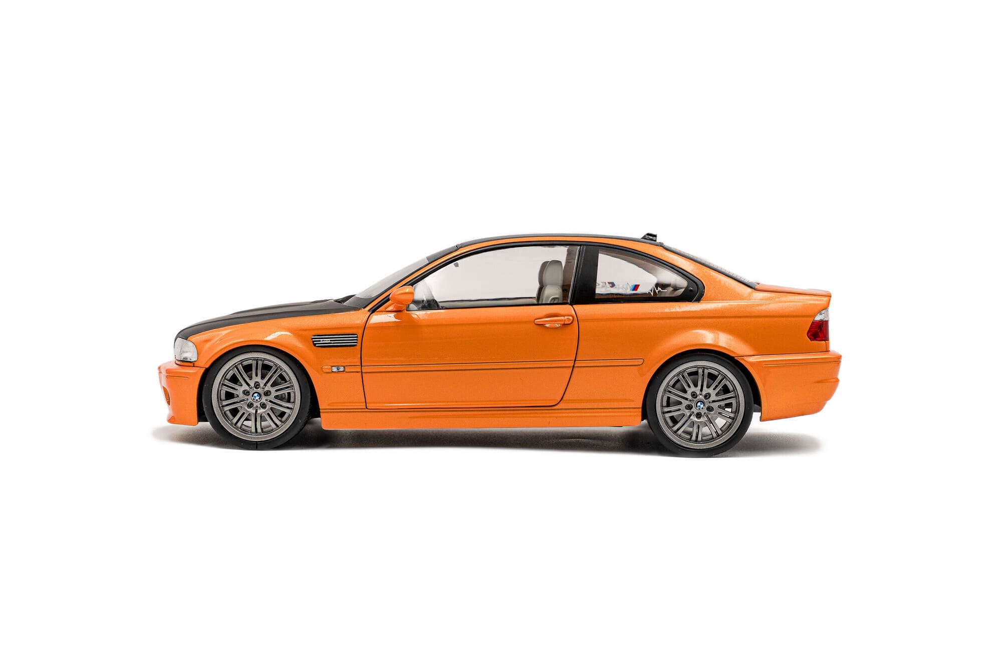 Solido BMW E46 M3 Coupe Orange Standmodellauto im Massstab 1_18