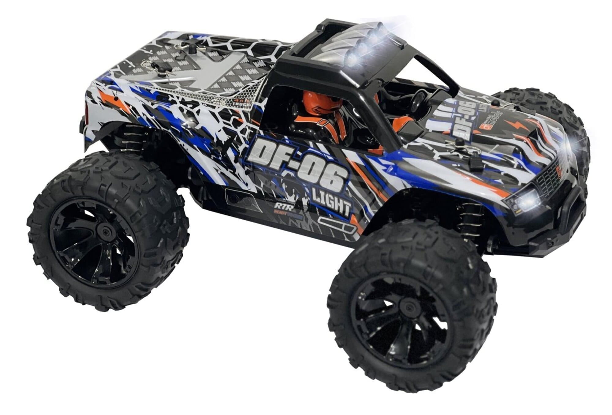 df06 light truck 1 14 rtr 4wd rc truck mit led beleuchtung DF06 Light Truck 1_14 RTR – 4WD RC-Truck mit LED Beleuchtung und Carbon-Look Chassis