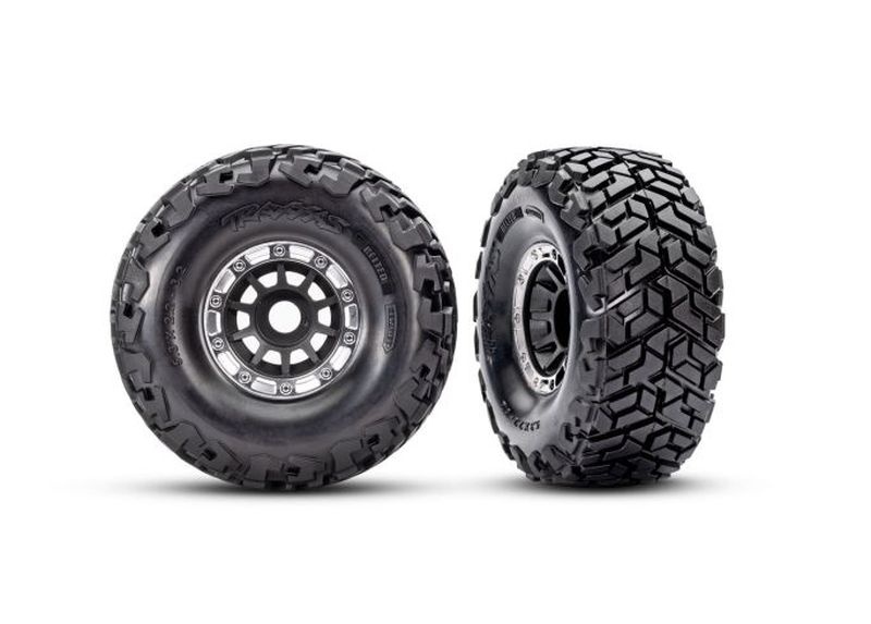 Traxxas Maxx SC Reifen Belted auf Felgen schwarz_satin 17mm _2_ - RC-Zubehoer