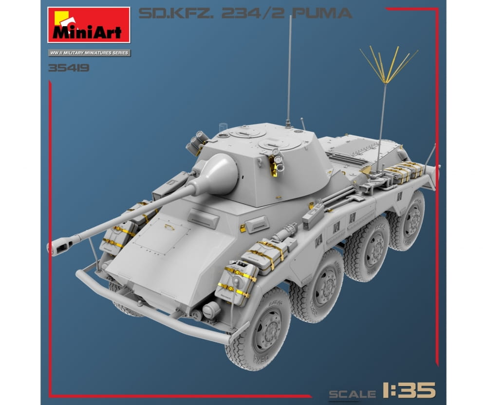 MiniArt 1_35 Sd_Kfz.234_2 Puma Plastik Modellbausatz - RC-Zubehoer