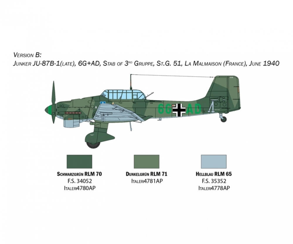 Italeri 1:48 Junkers JU-87B Stuka Bat.o.Brit.