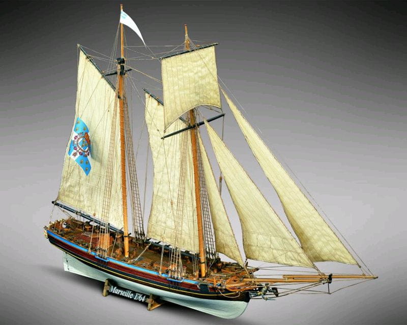 Marseille Schoner 1_64 Bausatz von Mamoli – Historisches Schiffsmodell