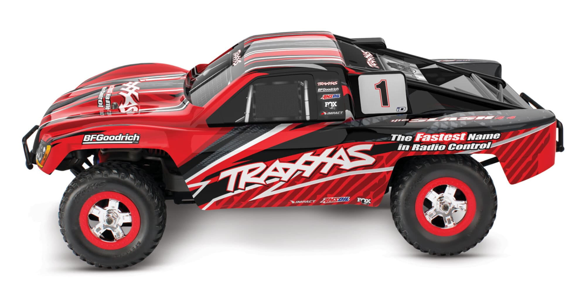 Traxxas 1_16 Slash 4X4 Short Course Truck RTR in Rot mit Akku und USB-C-Ladegeraet