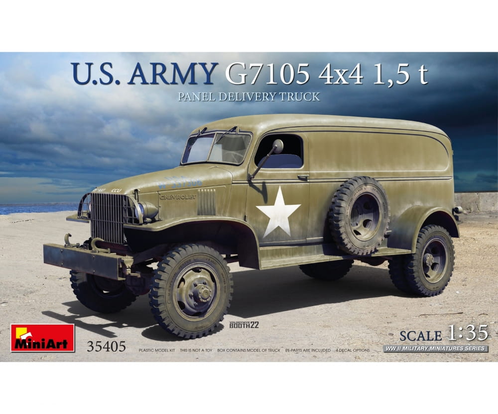 Plastikmodellbau von Miniart 1-35 us 4x4 g7105 1 5to lieferwagen