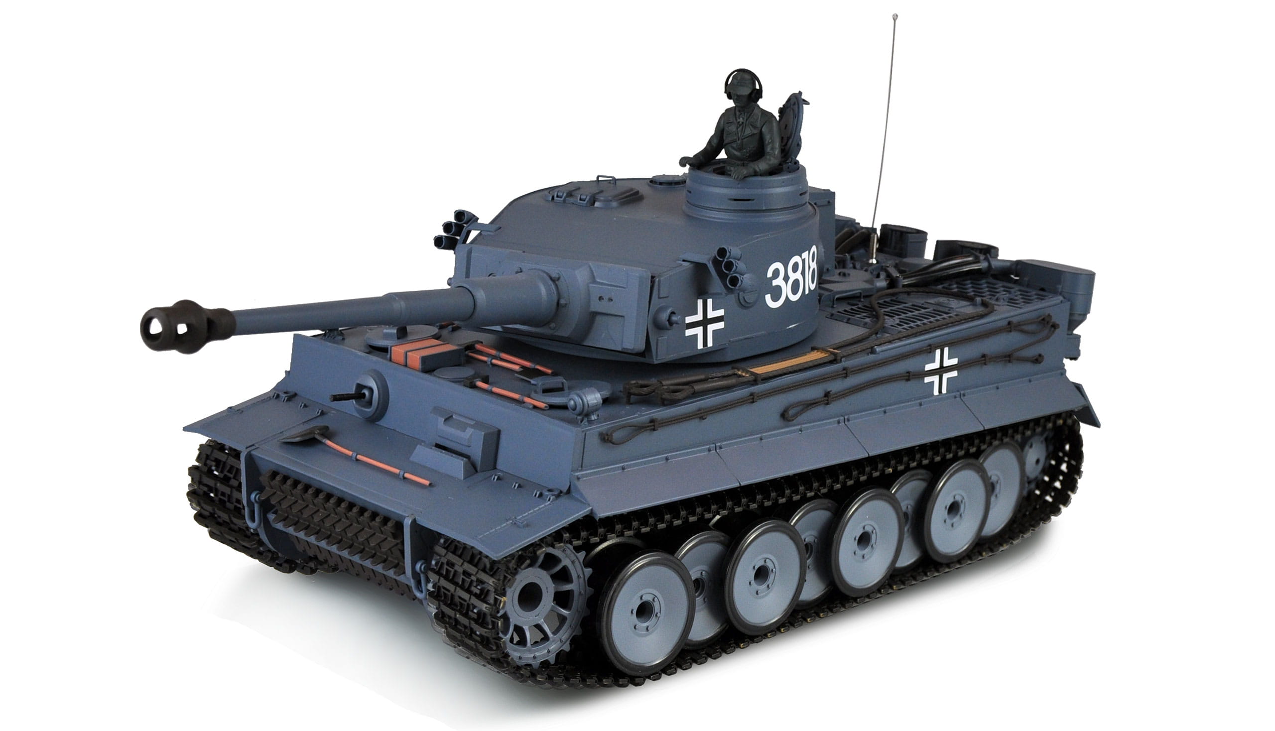 Amewi RC Panzer Tiger I 1:16 Advanced Line IR, BB Schuss, Rauch, RTR