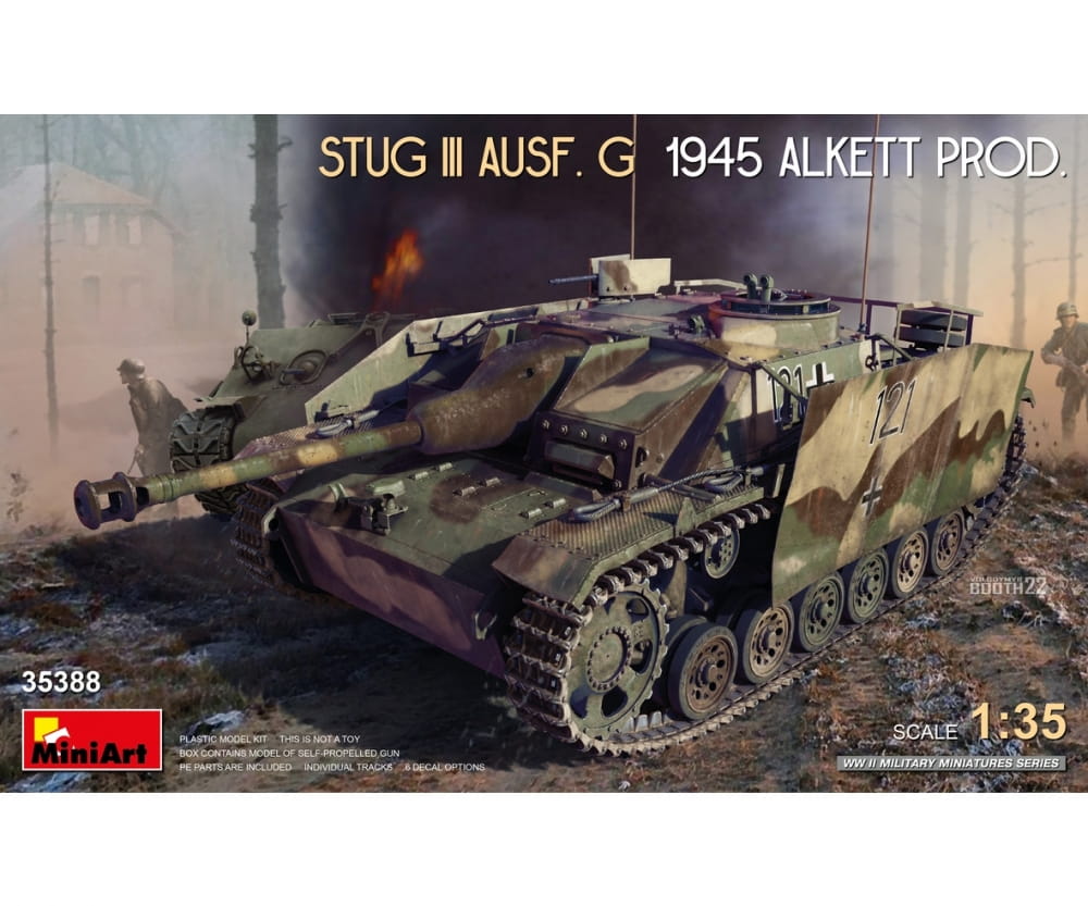 MiniArt 1:35 Dt. STUG III Ausf.G 1945 Alkett Plastik Modellbau
