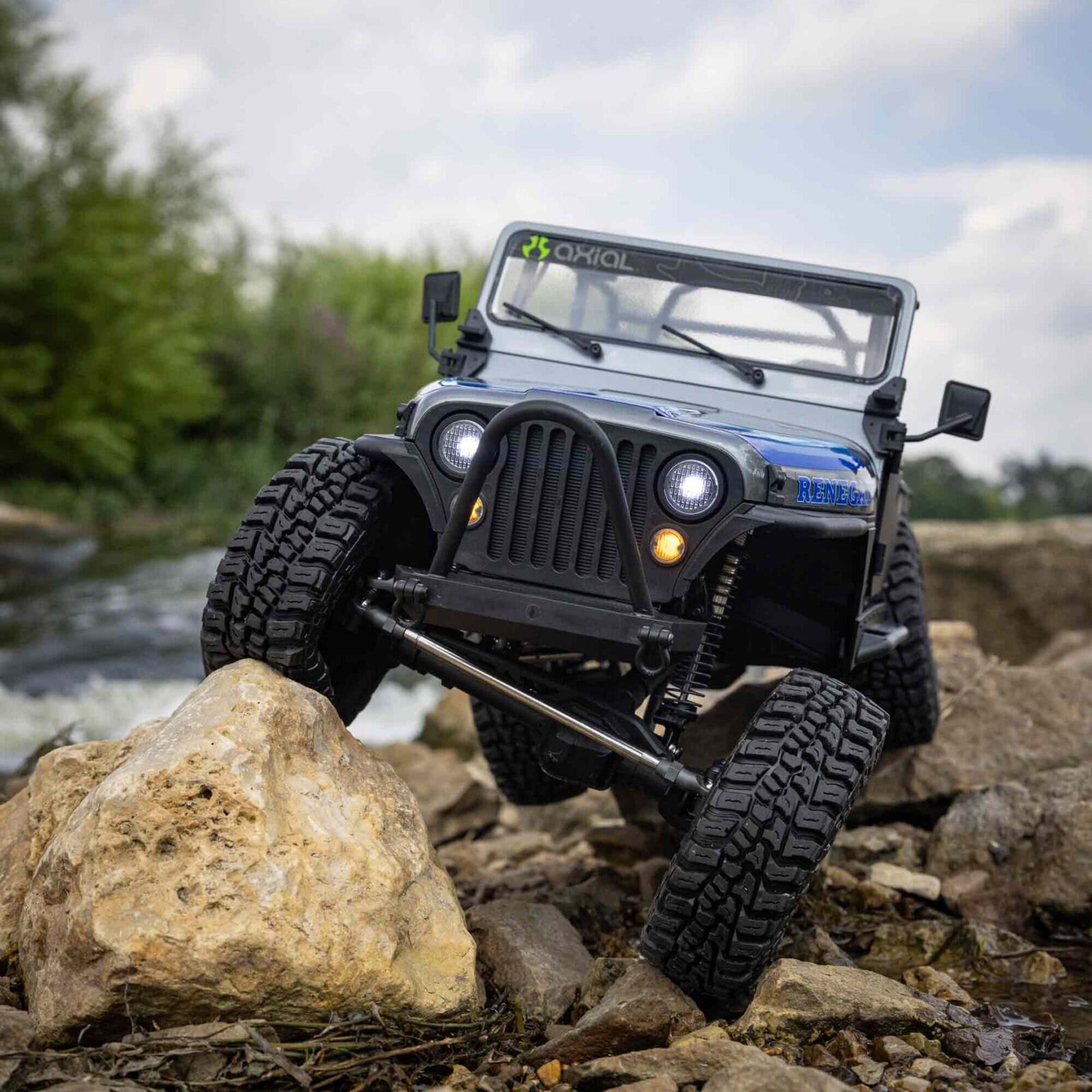 Axial SCX10 III Jeep CJ-7 4x4 RTR – Offiziell lizenzierte Jeep Karosserie in grau