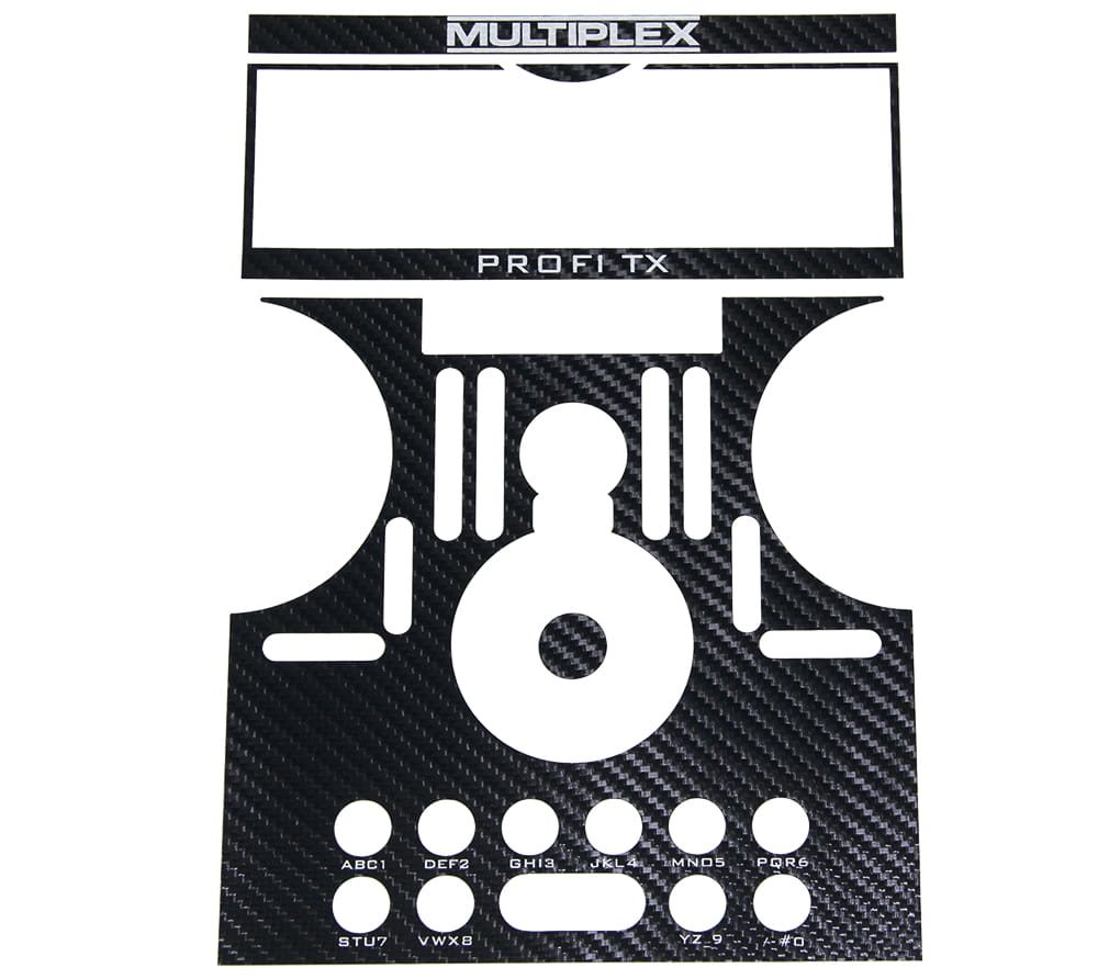 Multiplex Dekorbogen PROFI TX carbon schwarz Multiplex Dekorbogen PROFI TX carbon schwarz - RC-Zubehoer