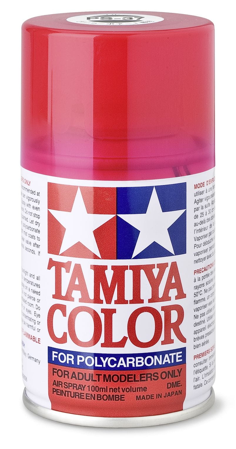 Tamiya PS-37 TRANSLUCENT RED Sprühfarbe 100ml für Polycarbonat ( Lexanfarbe )
