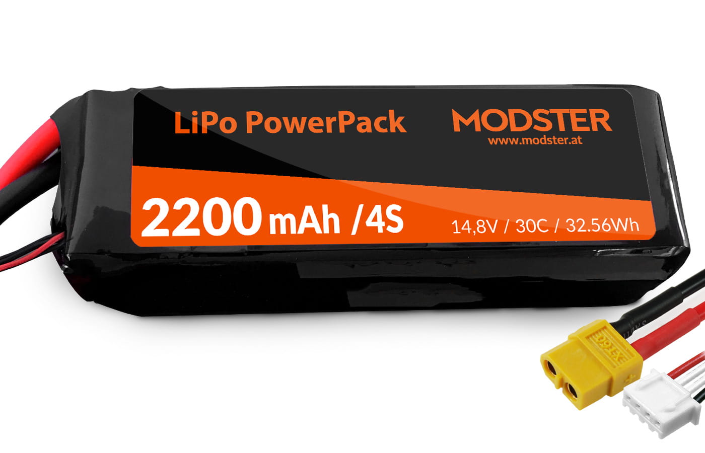 Modster Lipo Akku 4S 14_8V 2200mAh 30C XT60 PowerPack - RC-Zubehoer