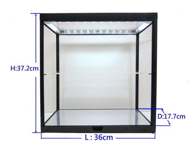 Triple9 Modellauto Vitrine weiss mit LED und Spiegelboden