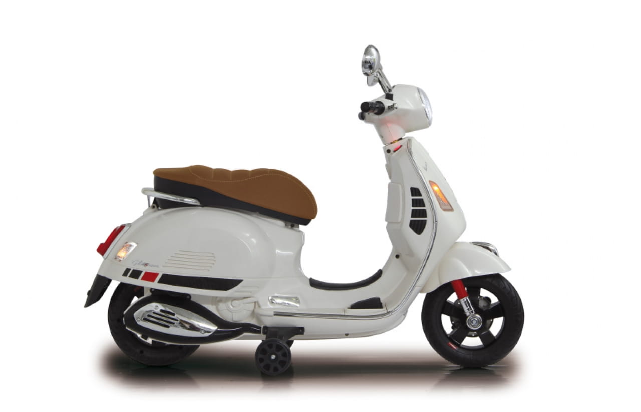 Jamara Ride-on Kinder Elektro Roller Vespa weiß 12V