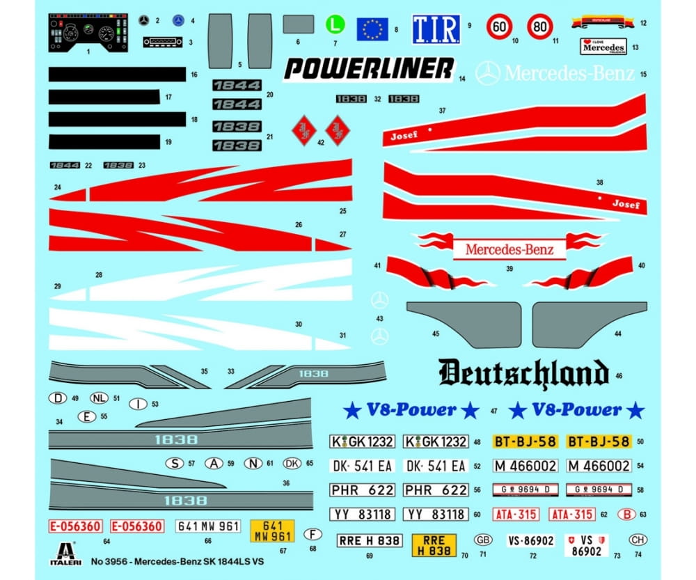 Italeri 1:24 Mercedes-Benz SK1844 LS V8