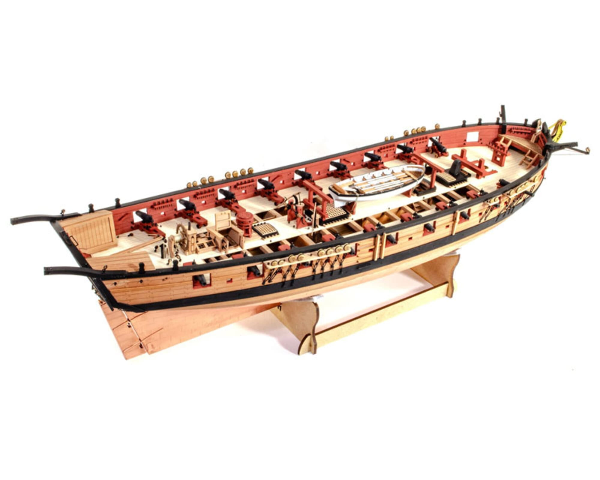 HM Harpy Brigg 1_64 Bausatz Modell der Royal Navy mit detailliertem Rumpf und Deck