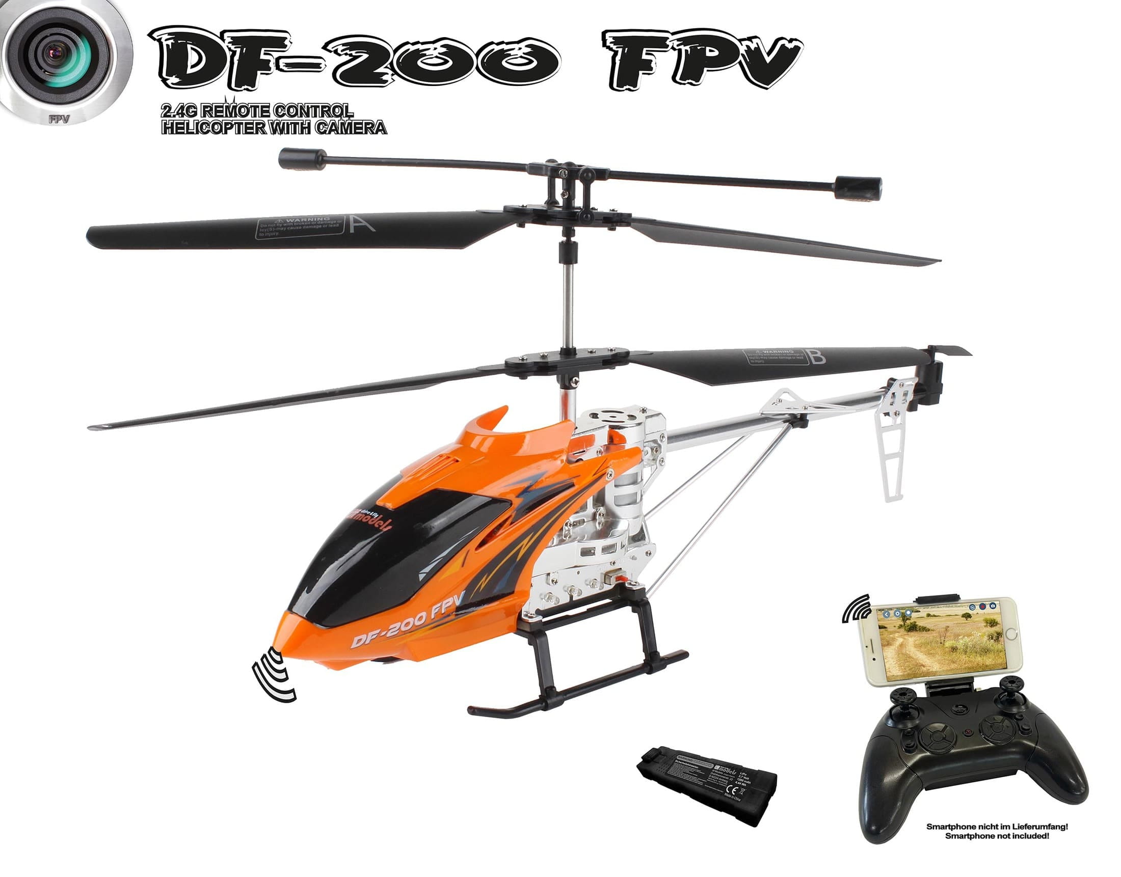 RC DF-200XL PRO FPV Hubschrauber mit FPV-Kamera RTF