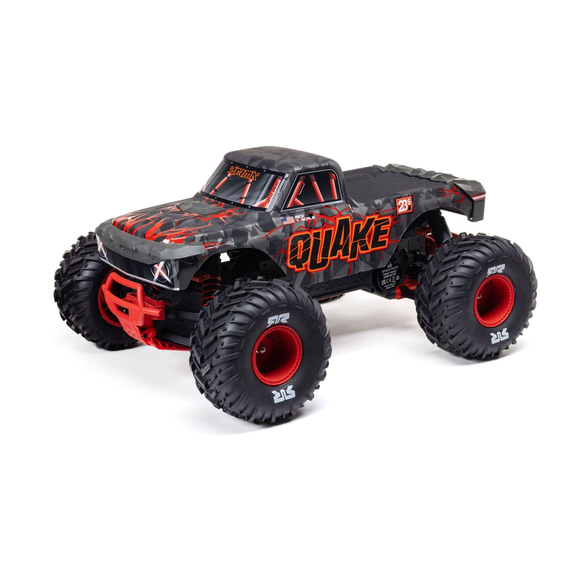 ARRMA QUAKE 223S DSC 2WD RTR Brushless Monster Truck in Rot
