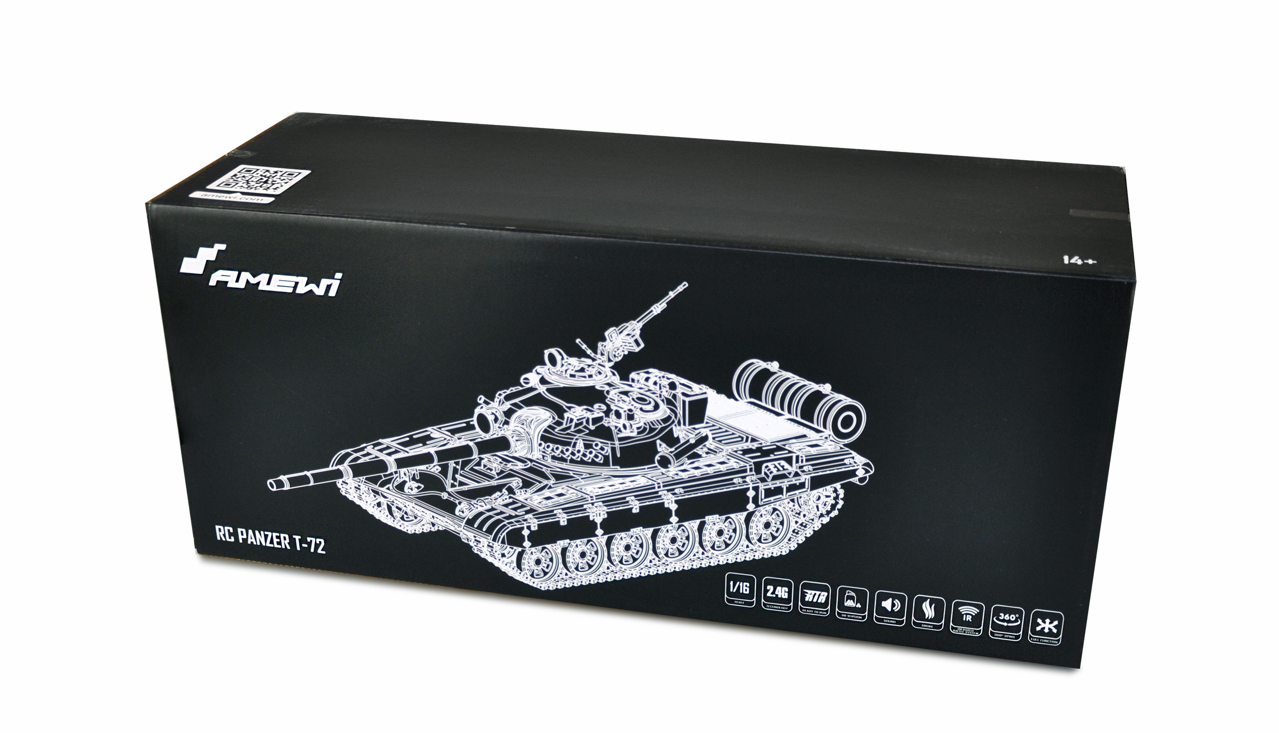 Amewi RC Panzer T-72 1_16 mit BB- und IR-Schuss