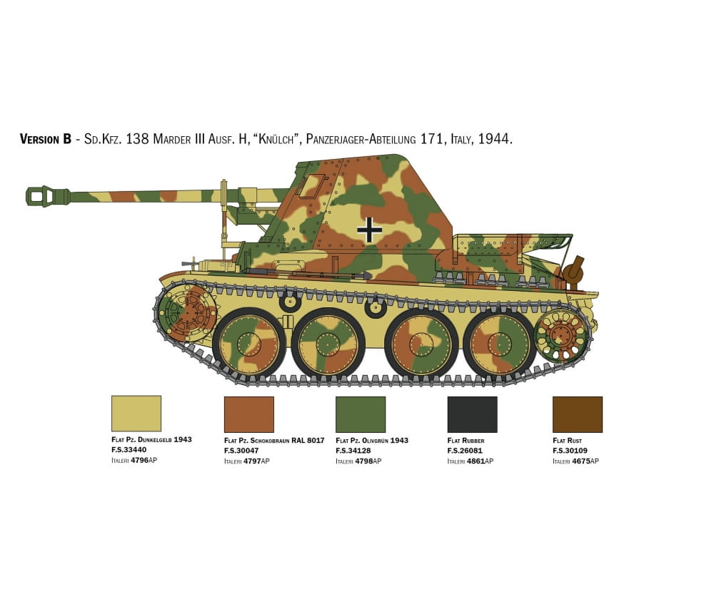 Italeri 1:35 Dt. Sd.Kfz.138 Marder III Ausf. H