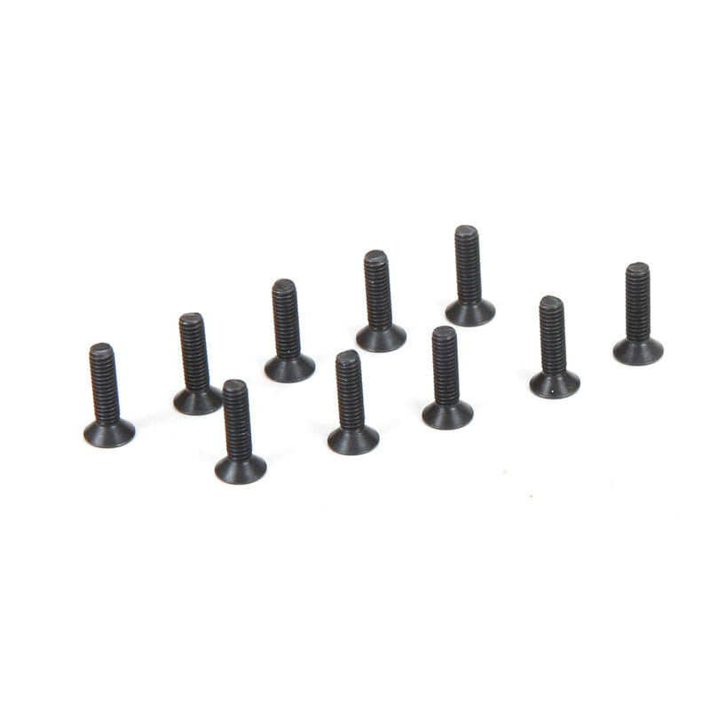 Losi Flat Head Screws_ M2.5 x 10mm _10_ - RC-Zubehoer