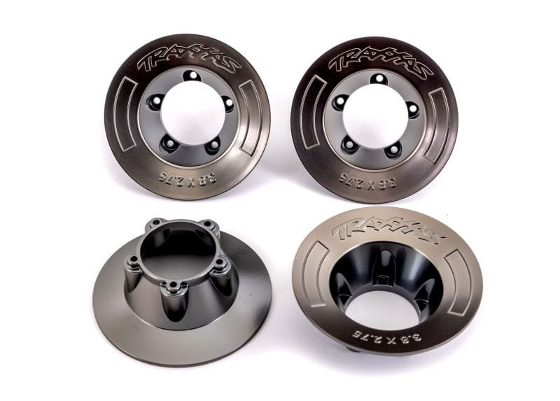 Traxxas Felgen-Abdeckung satin schwarz chrome _4_  fuer 9572 Felgen - RC-Zubehoer