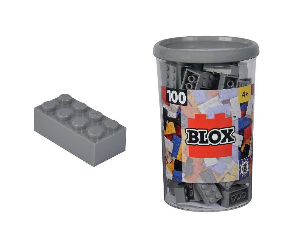 Androni Blox 100 Bausteine graue 8er Steine in Dose