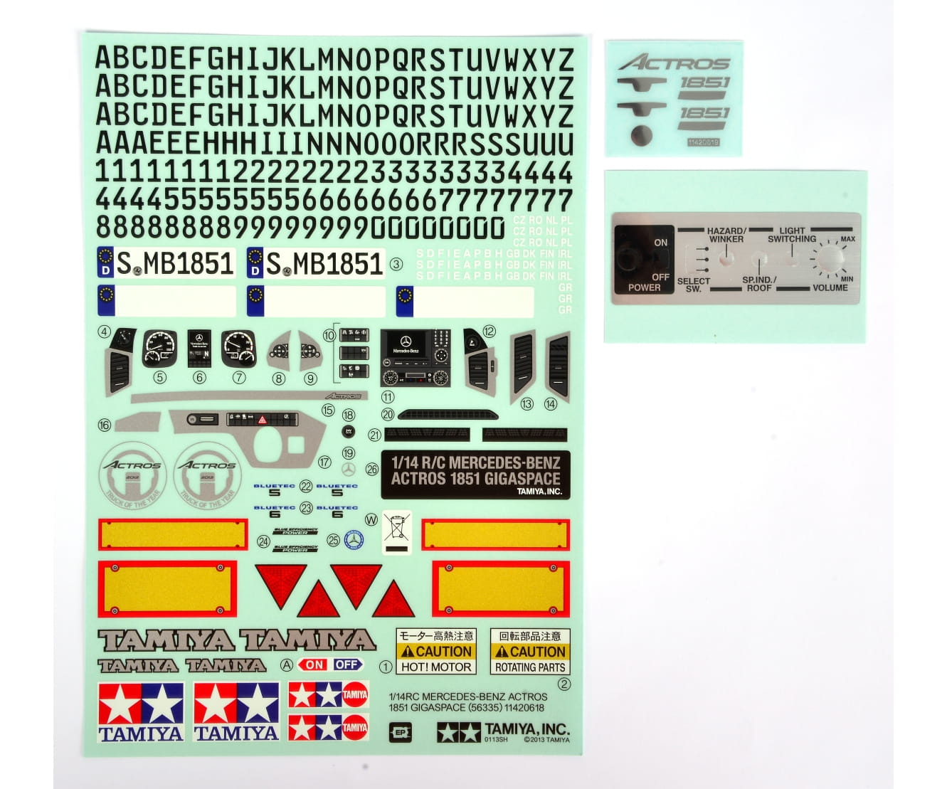 Tamiya Sticker Metal Mercedes Benz Actros 56335 - RC-Zubehoer