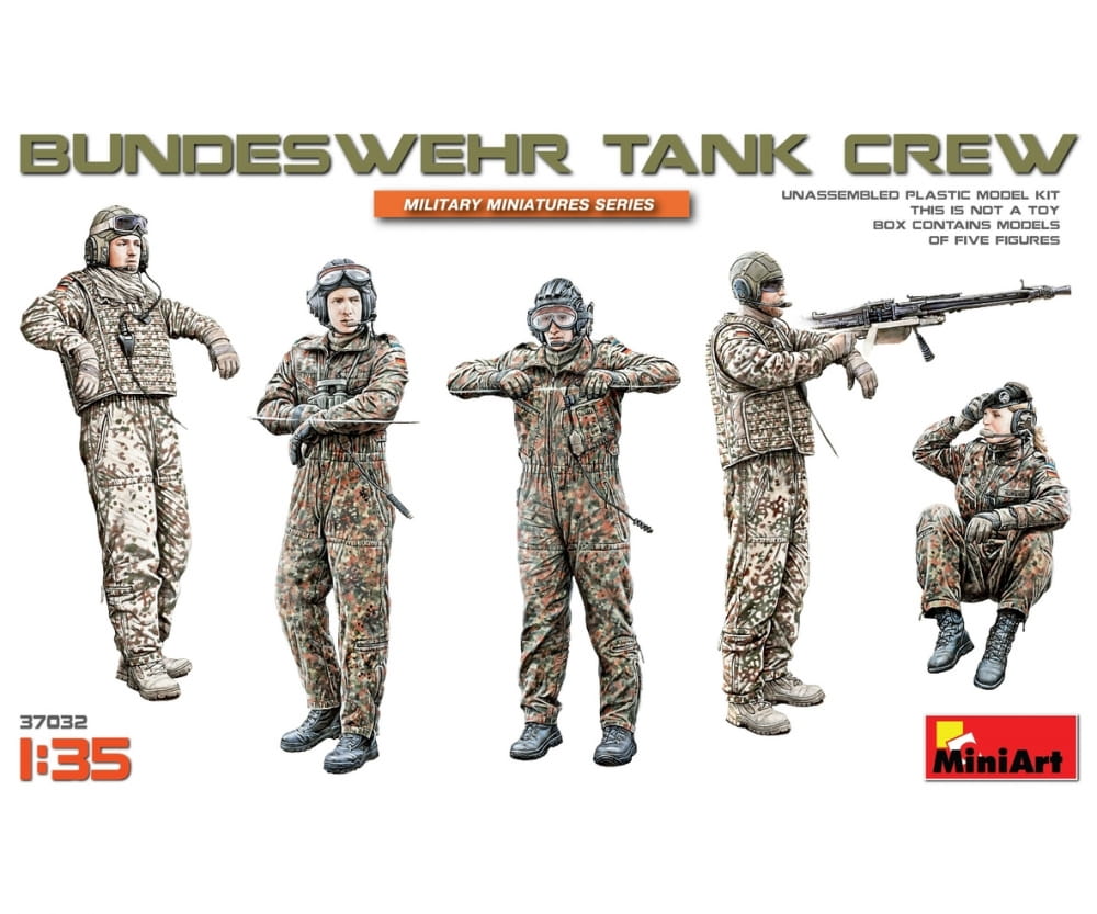MiniArt 1:35 Figuren BW Panzerbesatzung (5) Plastik Modellbau