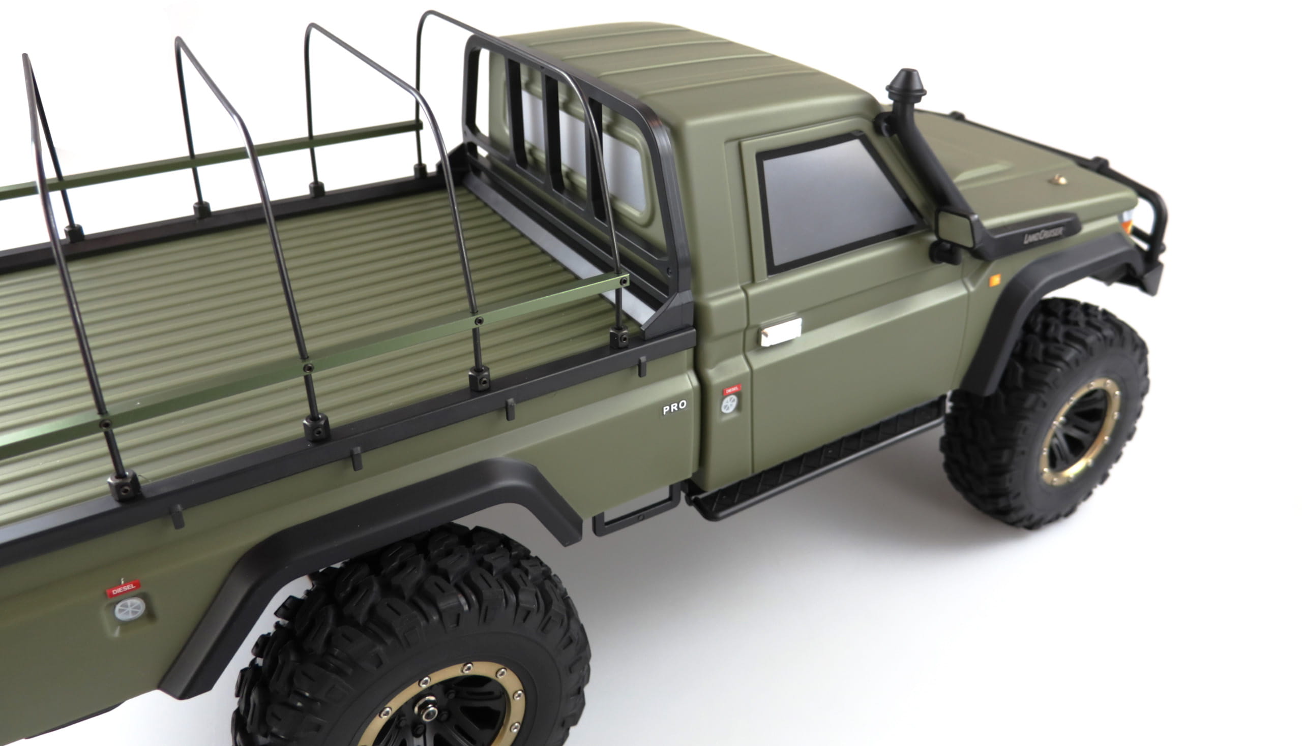 Amewi RC Scale Crawler AMXRock RCX8BS Pick-Up 1:8, RTR Militär grün