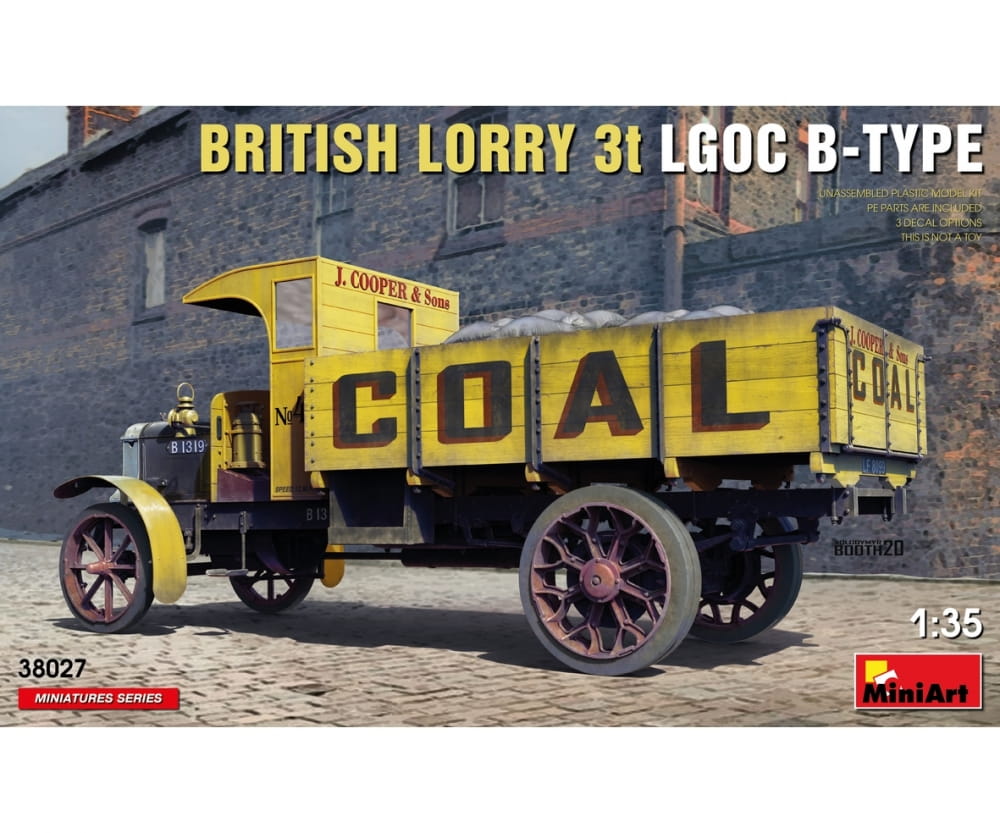 MiniArt 1:35 Brit. 3 ton LKW LGOC Typ B Plastik Modellbau