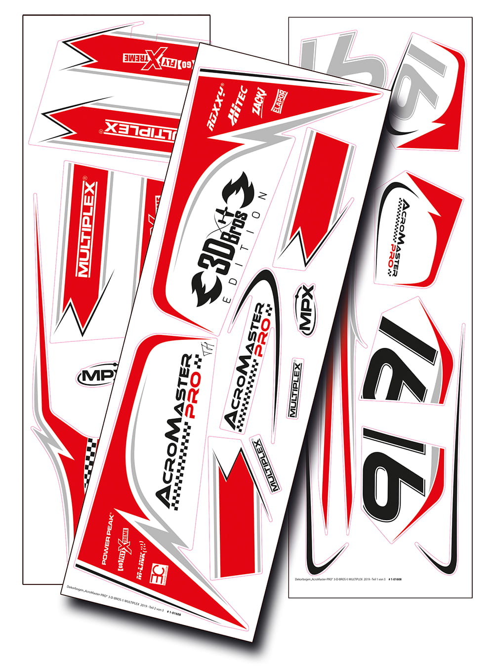 Multiplex Dekorbogen AcroMaster 3D Bros - RC-Zubehoer