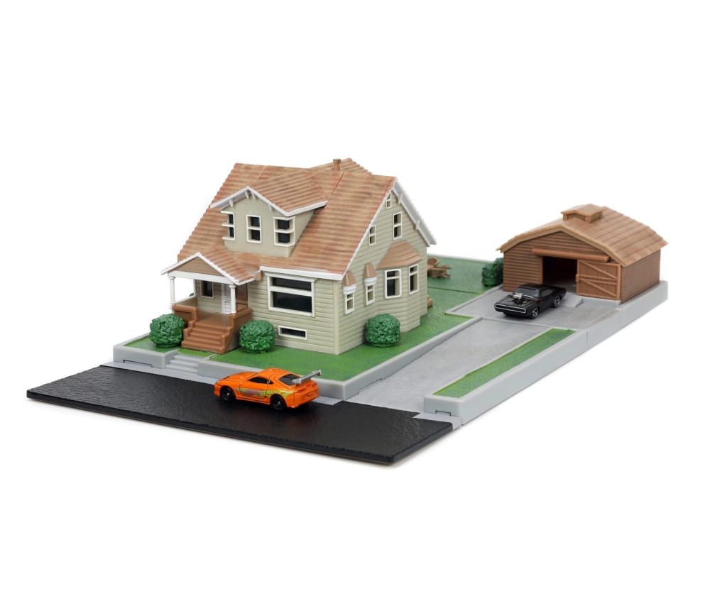 fast and furious doms house diorama mit dodge charger und toyota supra Jada Toys Fast - Furious Dom's House Diorama mit Dodge Charger und Toyota Supra