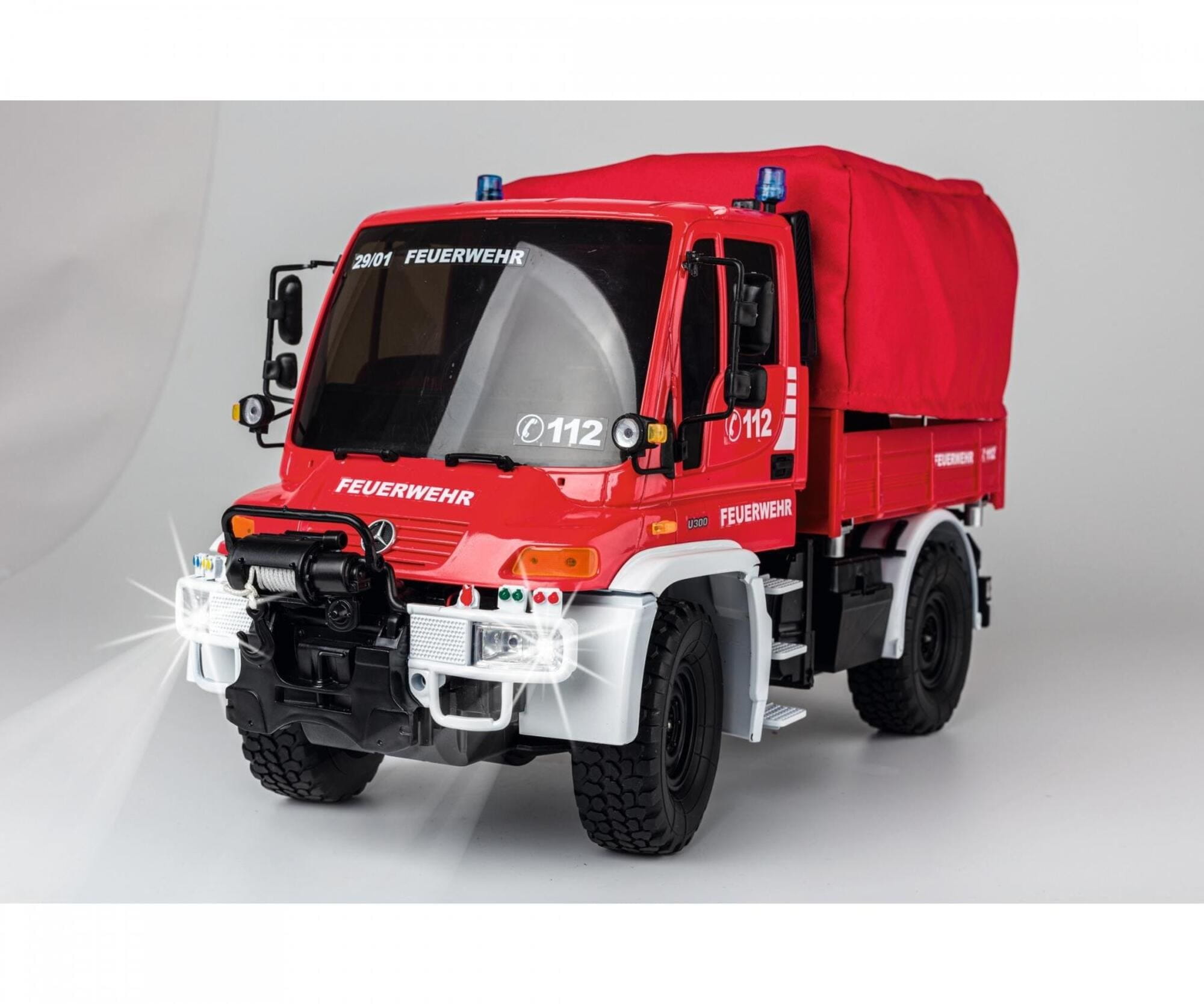 Carson MB Unimog U300 Feuerwehr 1_12 RC Truck RTR mit Licht und Sound